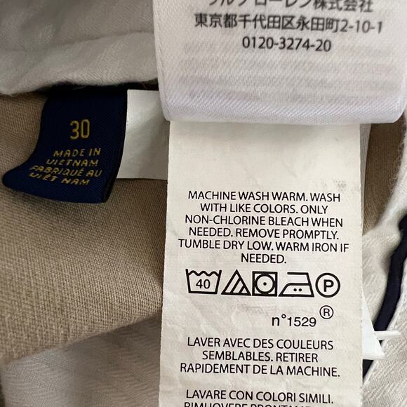 Polo Ralph Lauren Stretch Classic Fit Chino Shorts Size 30 - Picture 7 of 7